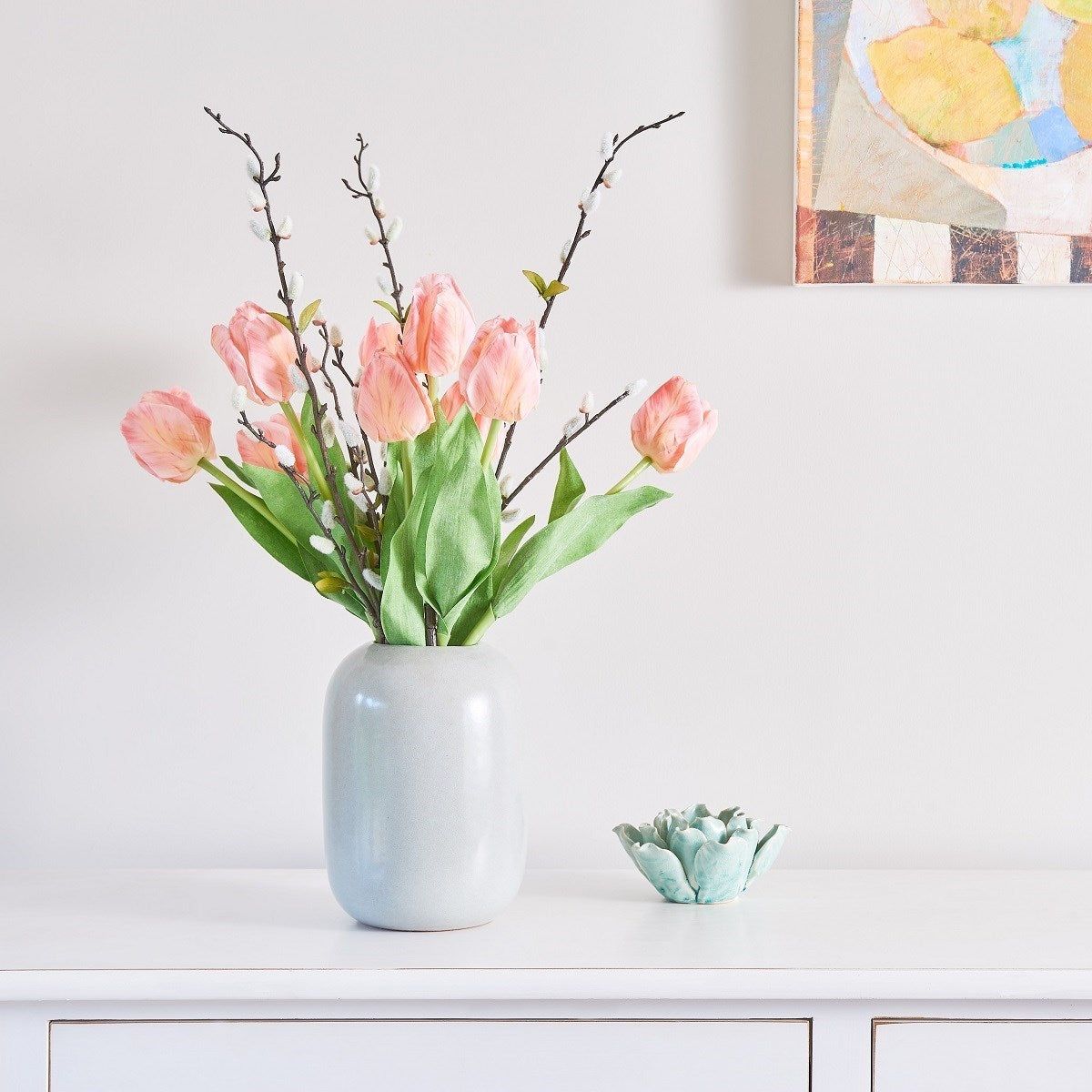 Faux Triumph Tulip in Coral – The Perfect Touch of Spring for Your Home