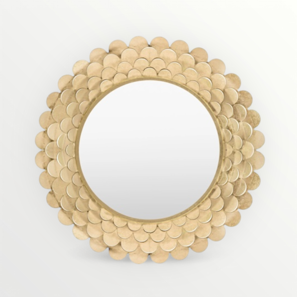 AureliaGoldScallopMirror