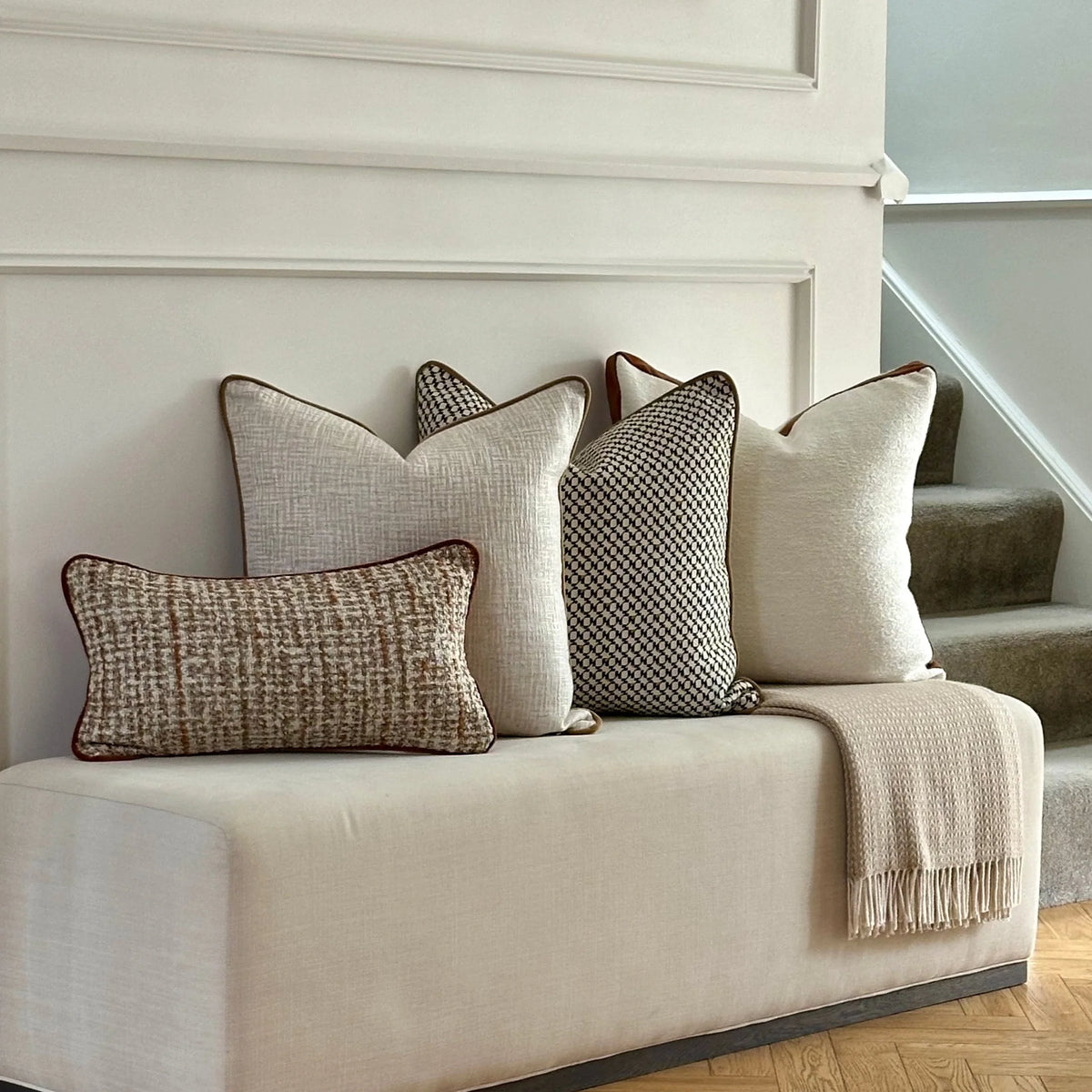 Bouclé, Onyx, Pearl & Citrine Curated Cushion Set