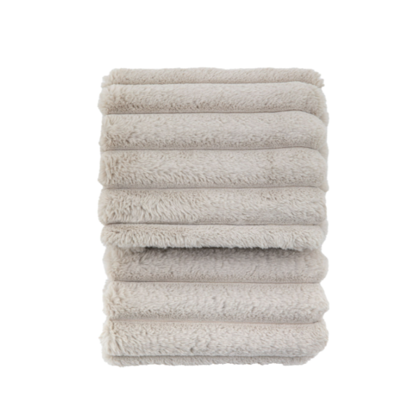 Chunky Faux Fur Throw White Background