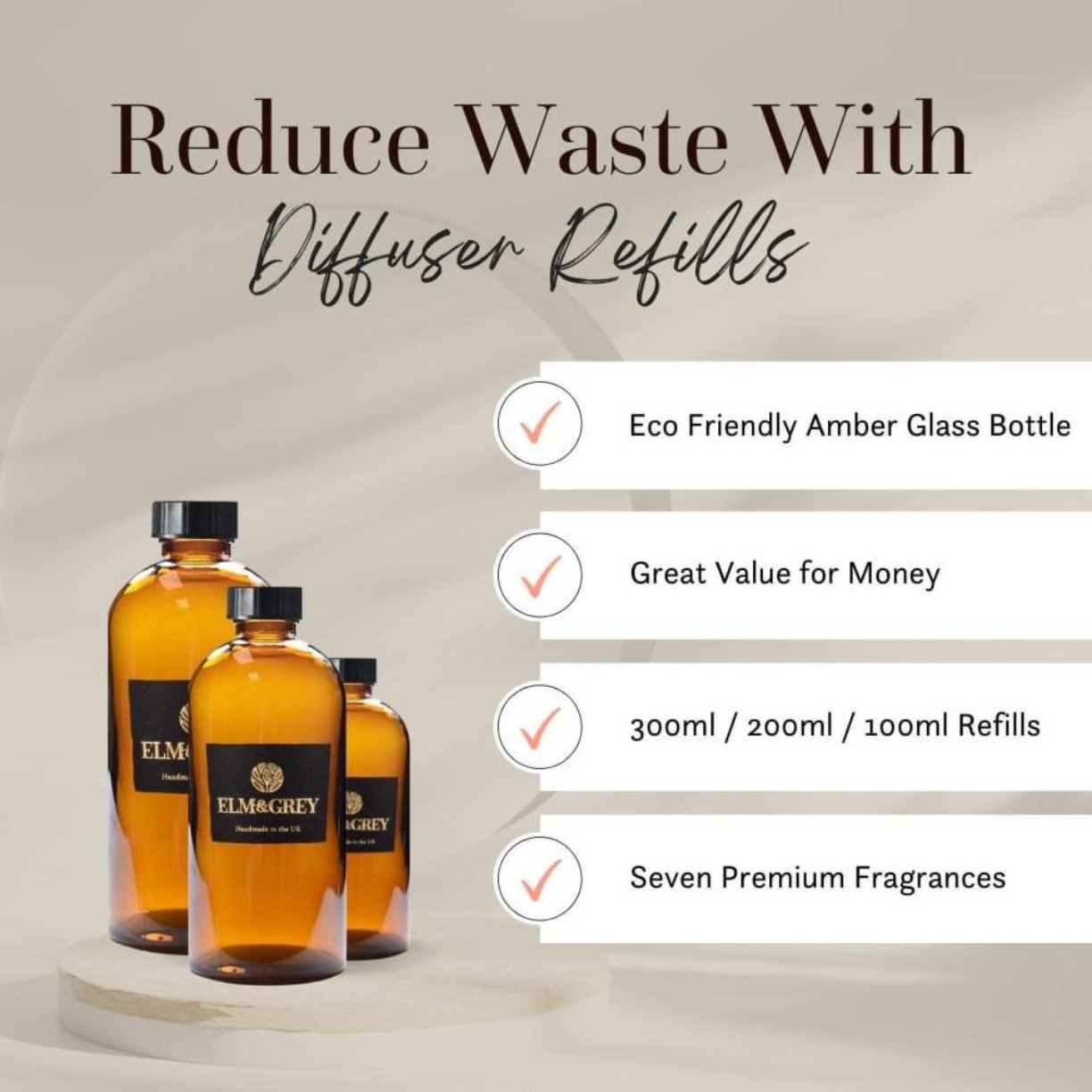 Reduce waste with diffuser refills