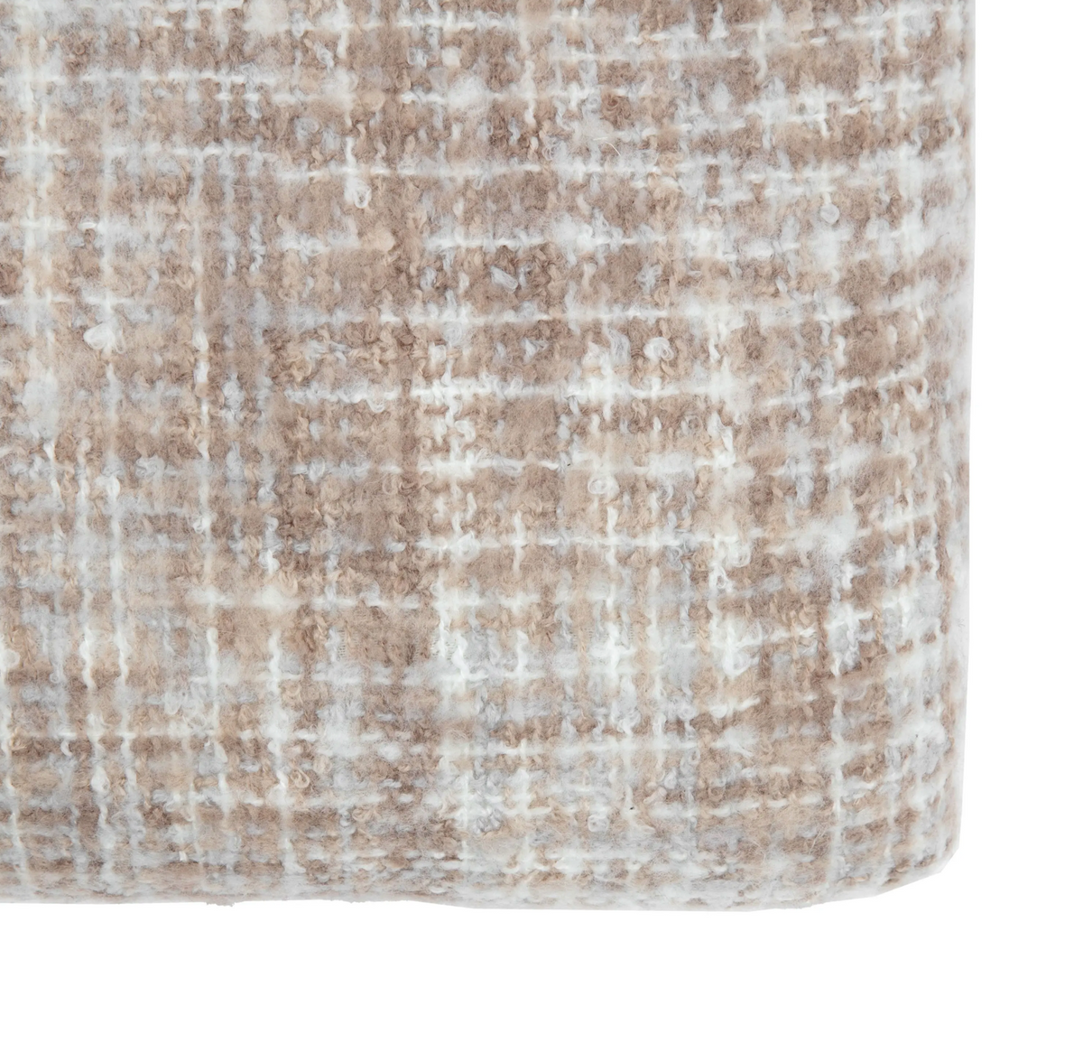 Faux Mohair Sherpa Throw – Natural