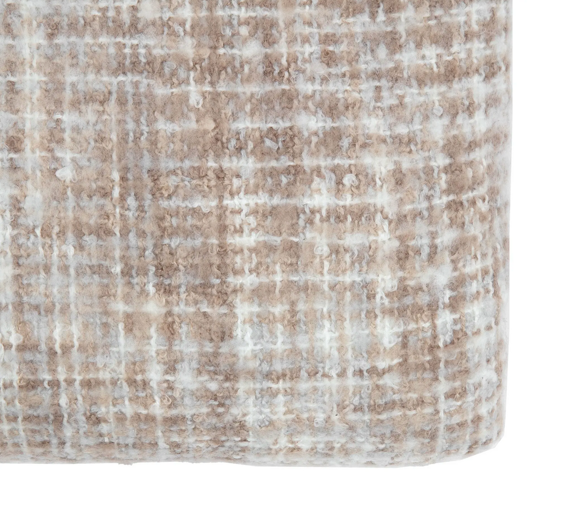 Faux Mohair Sherpa Throw – Natural