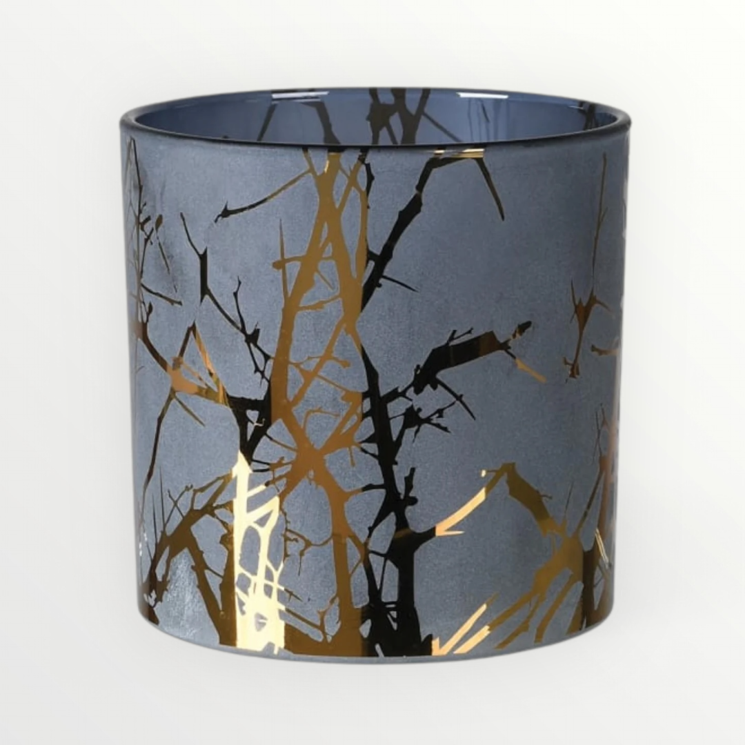 frosted candle huricane