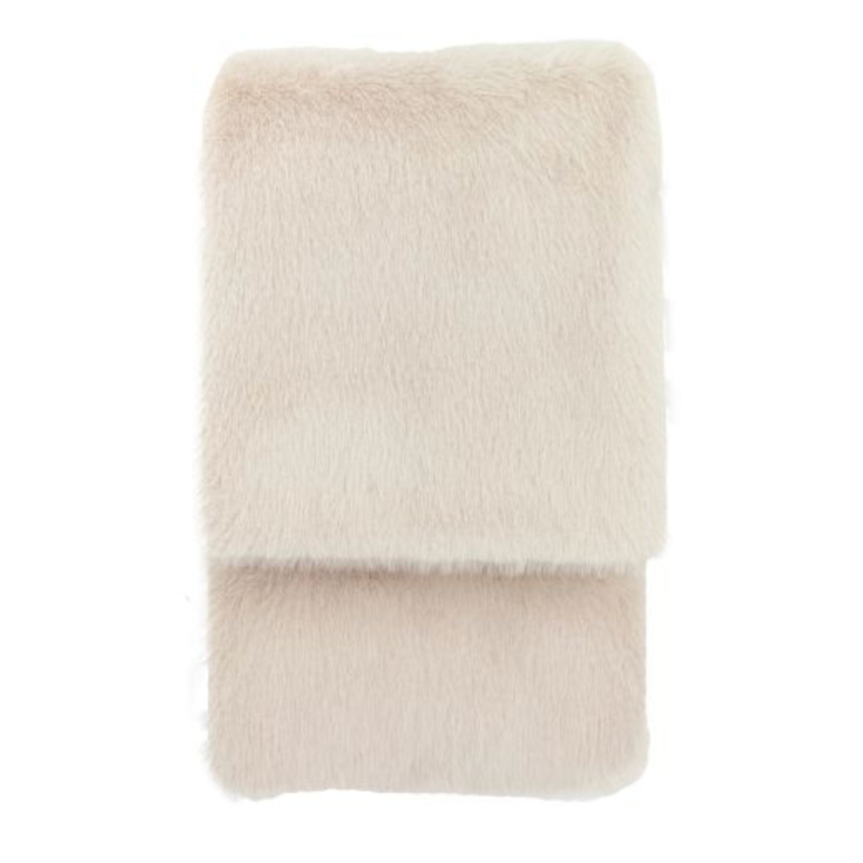 Oatmeal beige blanket on a white background