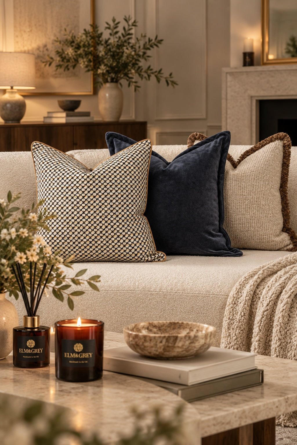 Onyx, Petrol & Dune Curated Cushion Trio