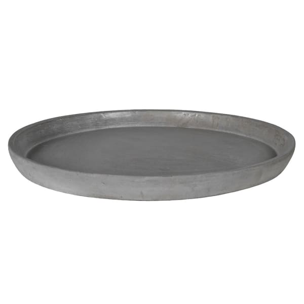 Round Cement Decorative Plate – 37.5cm | Rustic Minimalist Home Décor SIDE VIEW