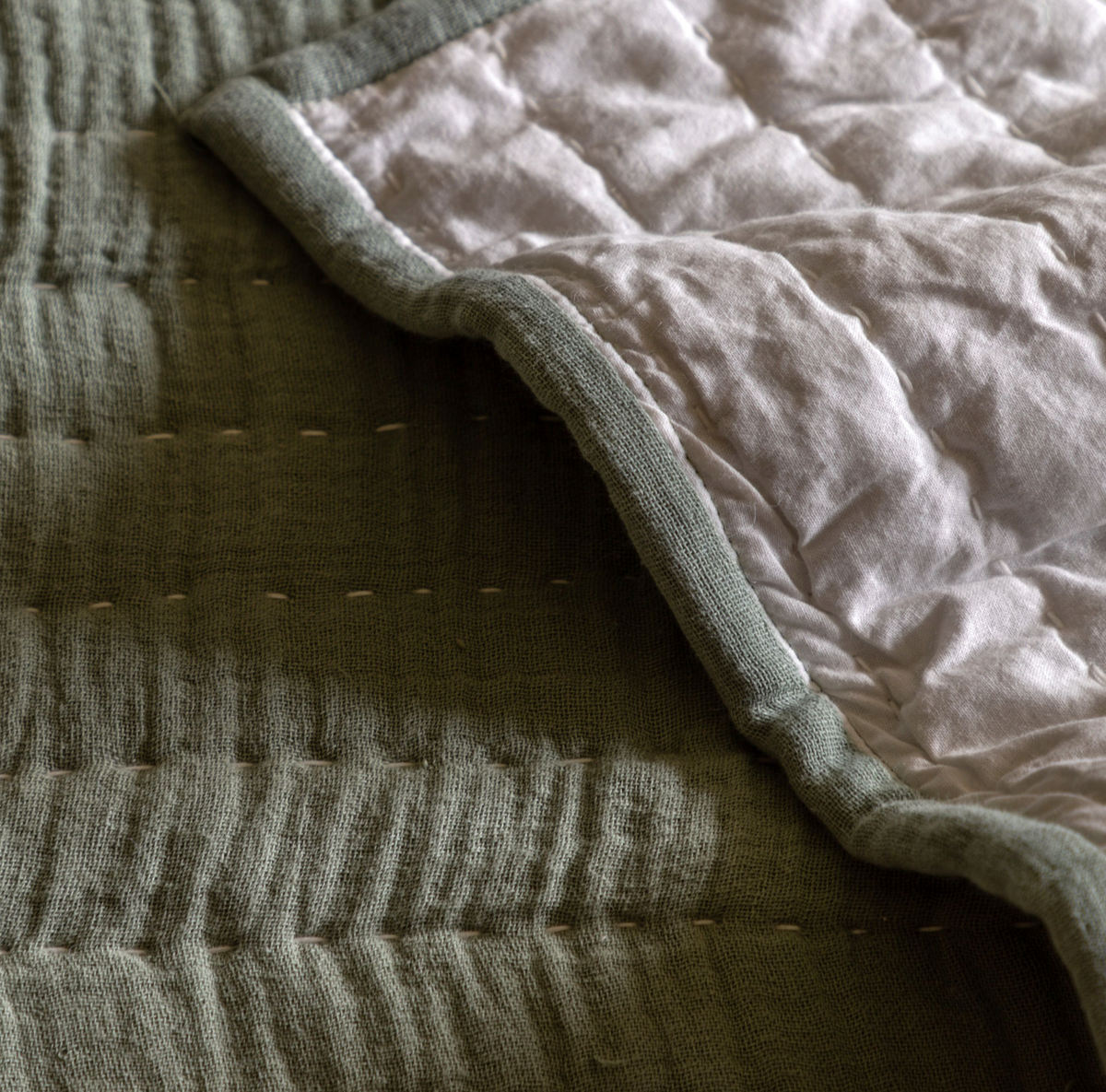 Alcove Gauze Bedspread - Sage