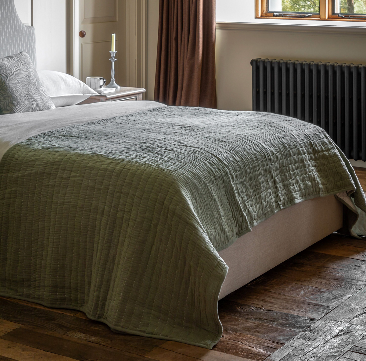 Alcove Gauze Bedspread - Sage