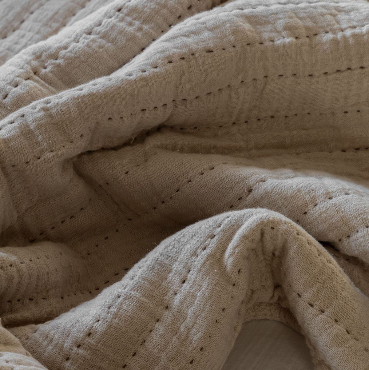 Alcove Gauze Bedspread – Taupe