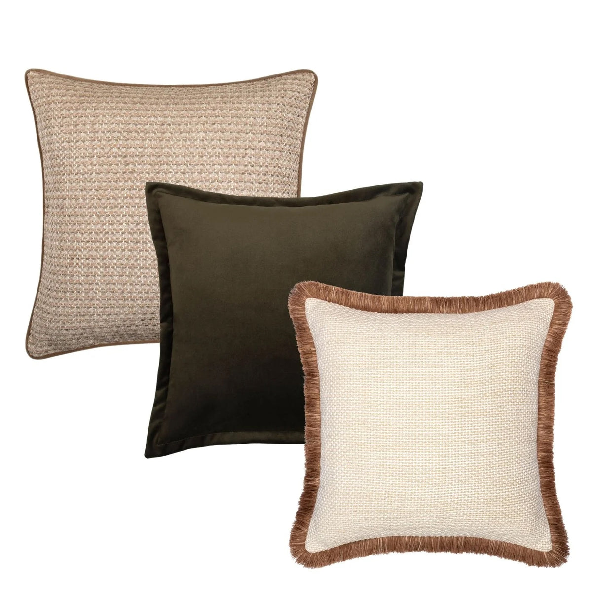 Anise Green, Juniper & Dune Curated Cushion Trio