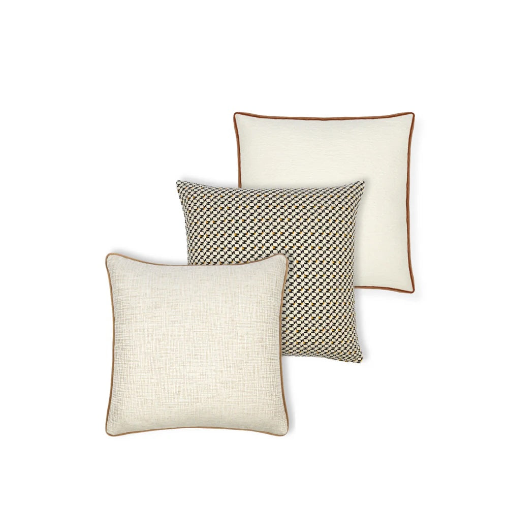 Bouclé, Onyx & Pearl Curated Cushion Trio
