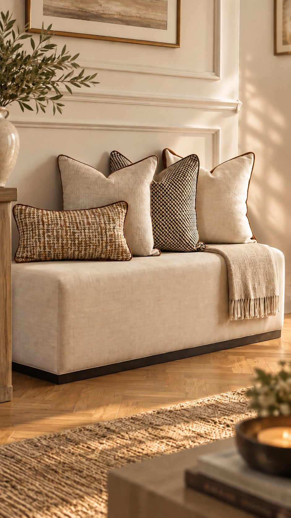 Bouclé, Onyx, Pearl & Citrine Curated Cushion Set