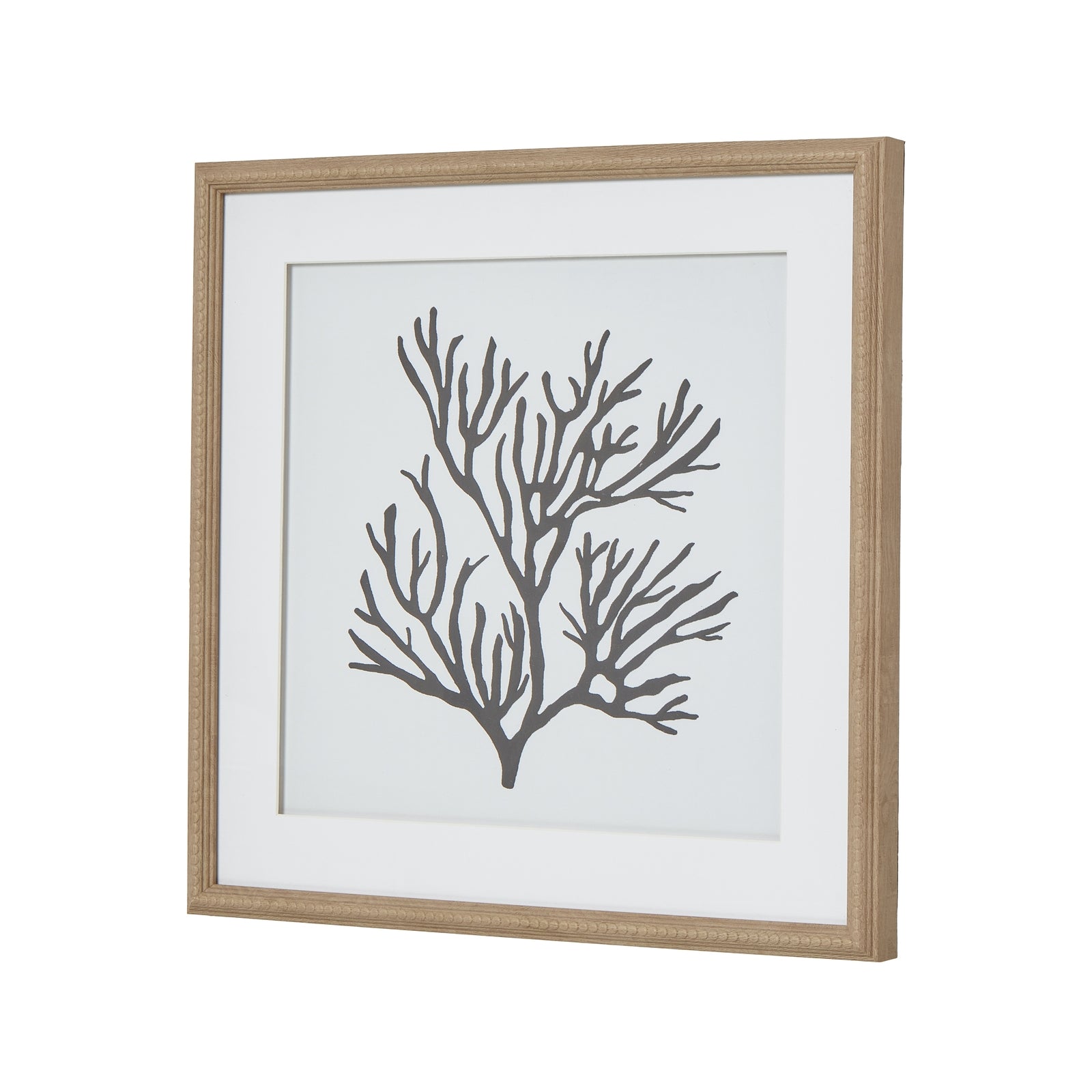 Coastal coral silhouette framed print, Elm & Grey.