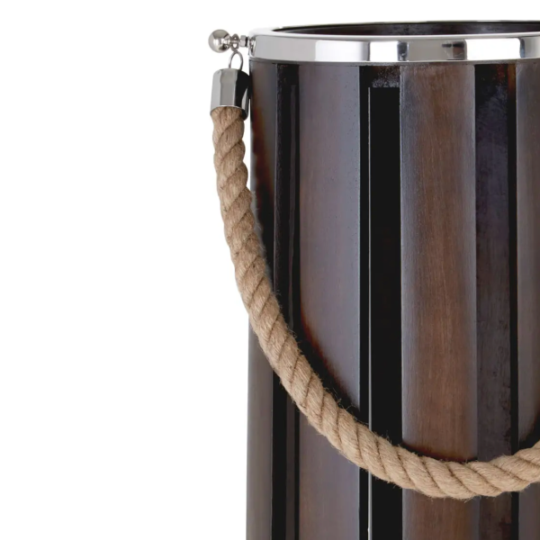 Mango Wood Lantern Close Up