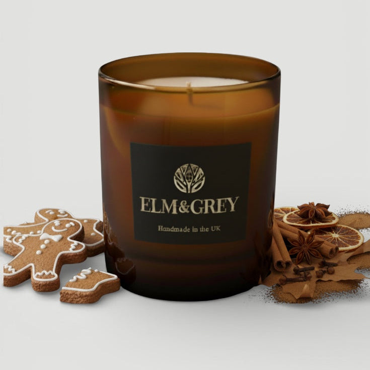 Ginger spice candle from elm and grey