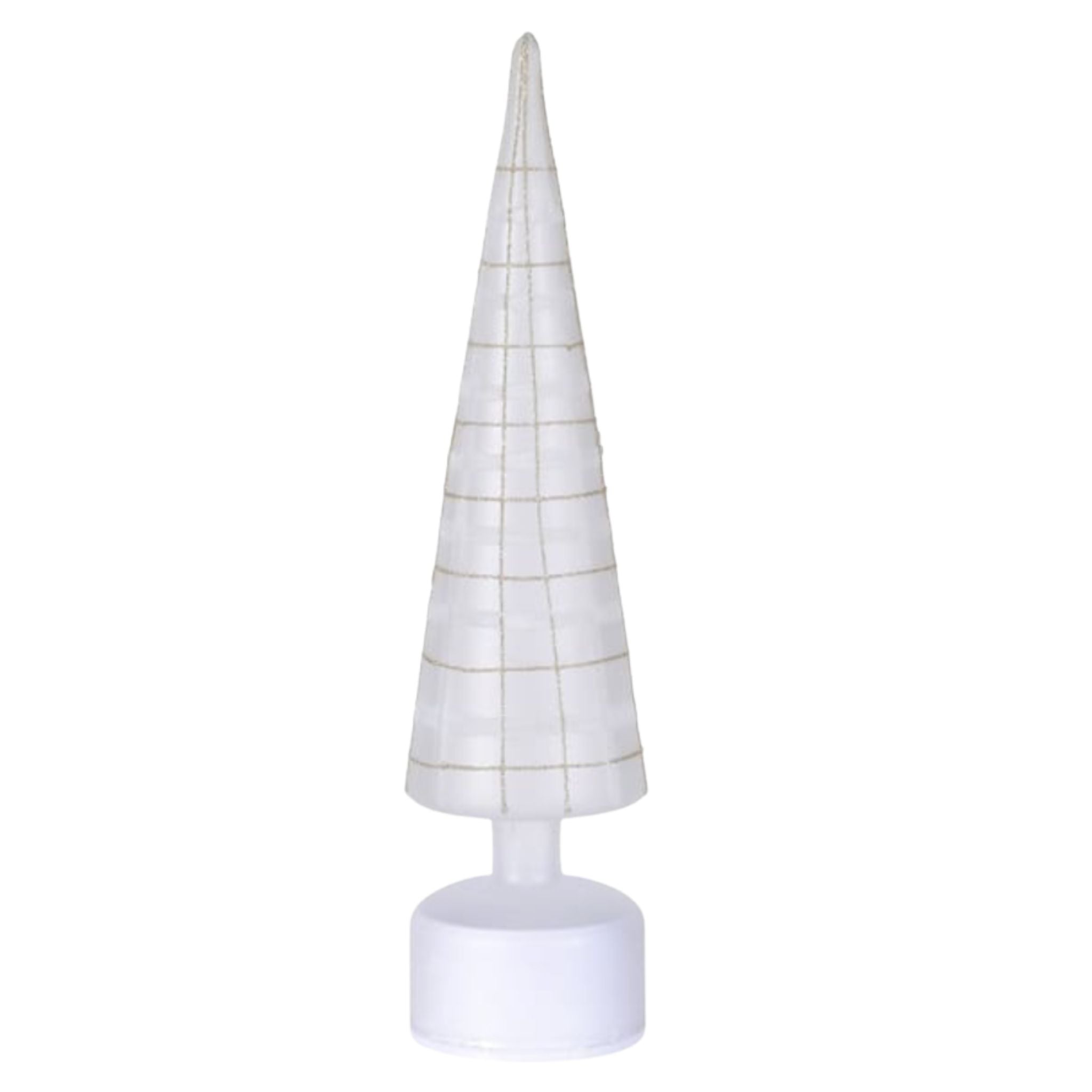 Create a magical festive glow with this rotating frosted Christmas tree