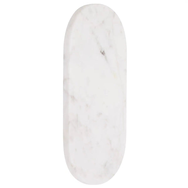 Marble-patterned chopping board on a white background