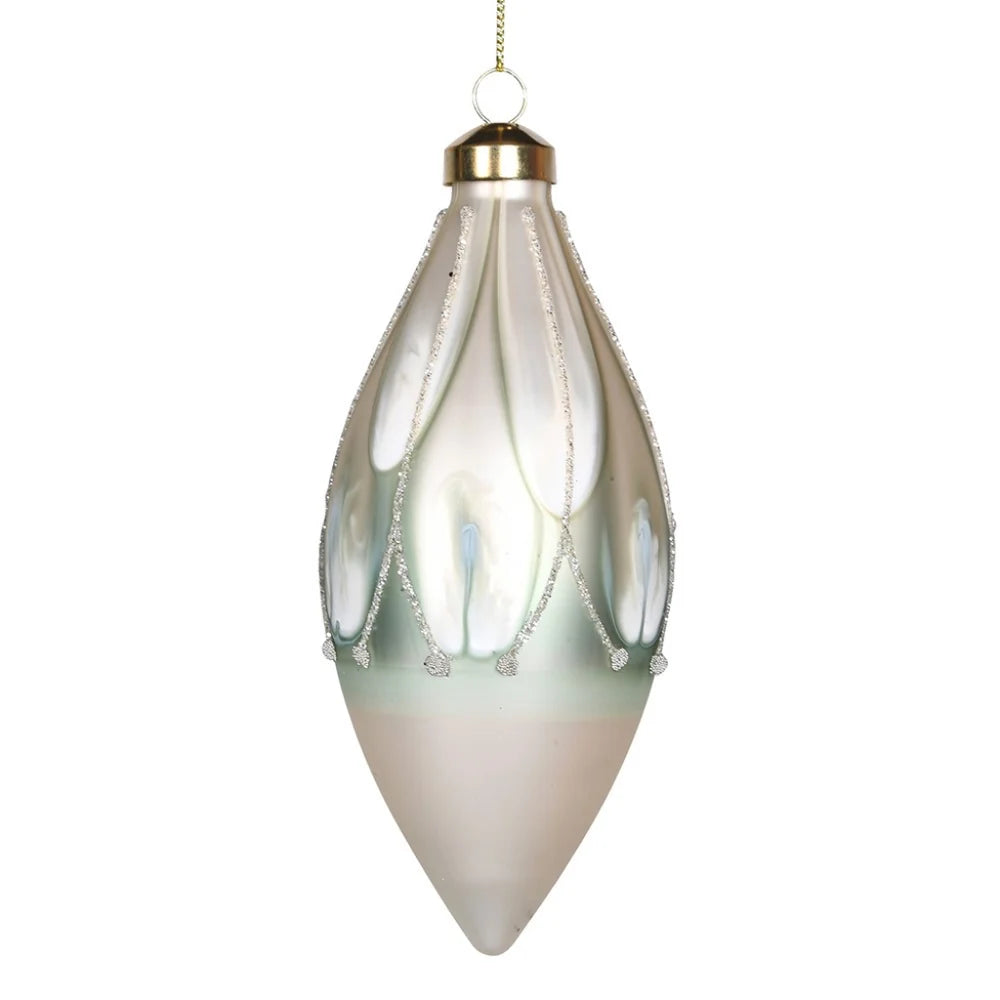 Set of 4 Oversized Sage & Gold Baubles