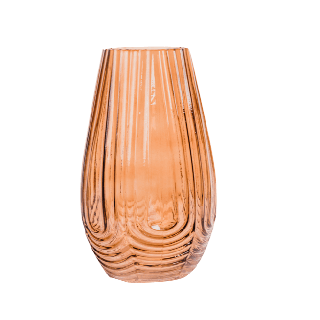 Amber Glass Art Deco Vase