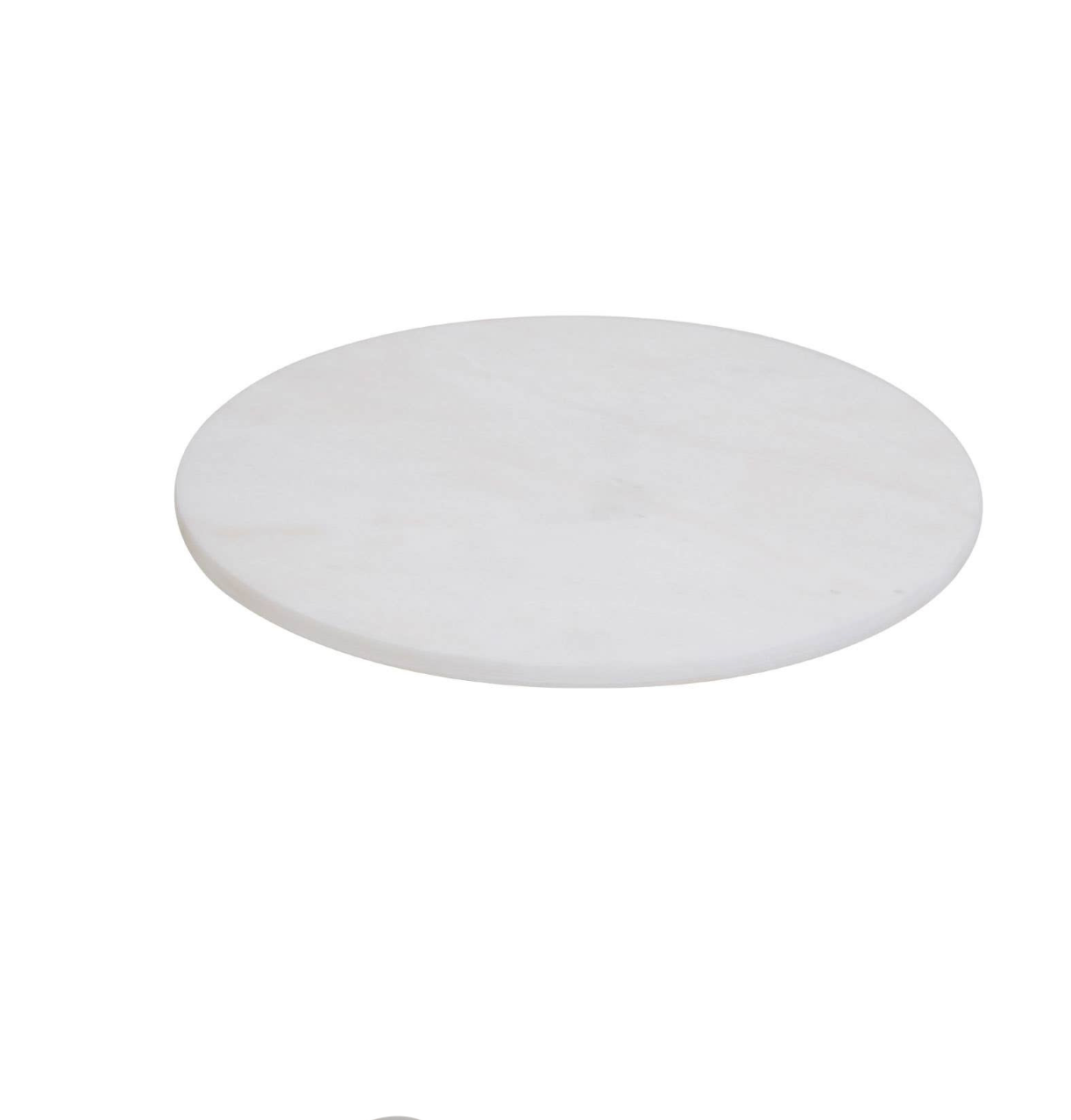 Round white object on a white background