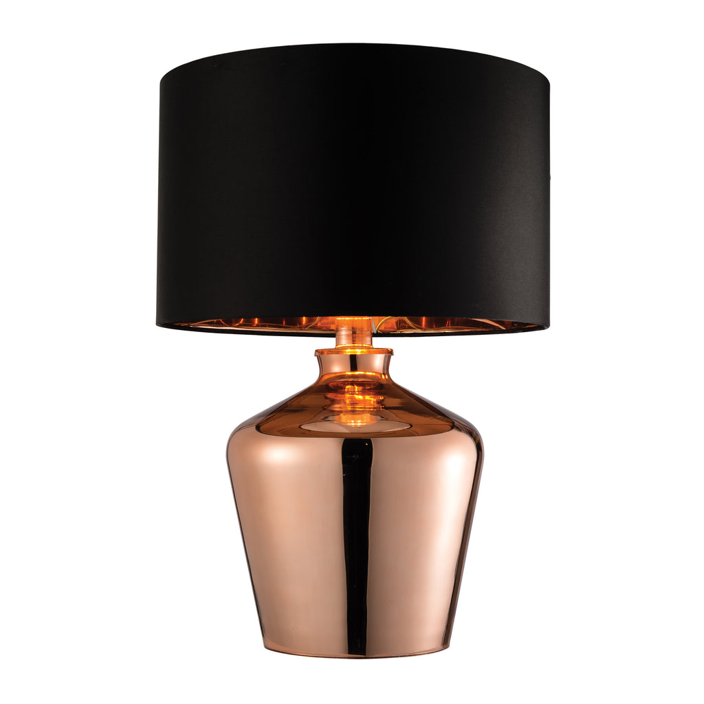 Astoria Copper Based Lamp with Black Shade
