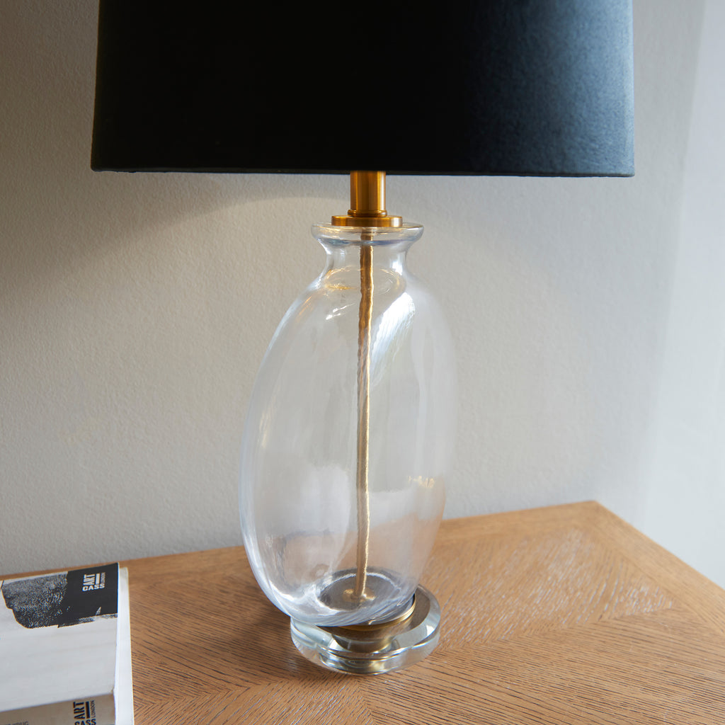 Chilton Antique Brass & Glass Table Lamp