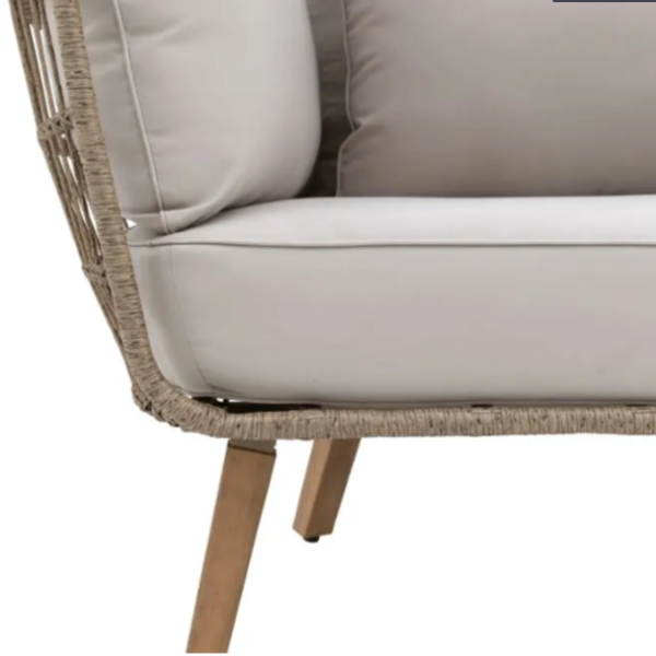 close up leg outdoor chair