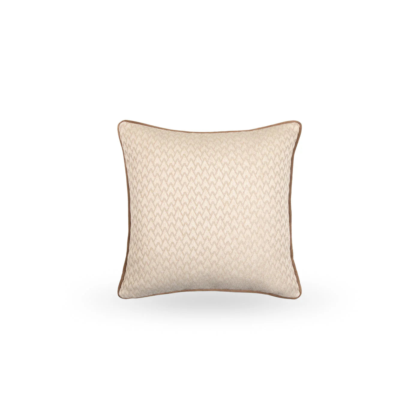 Decorative cushion with textured pattern on a white background