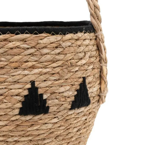 Black Woven Basket Geo Close U