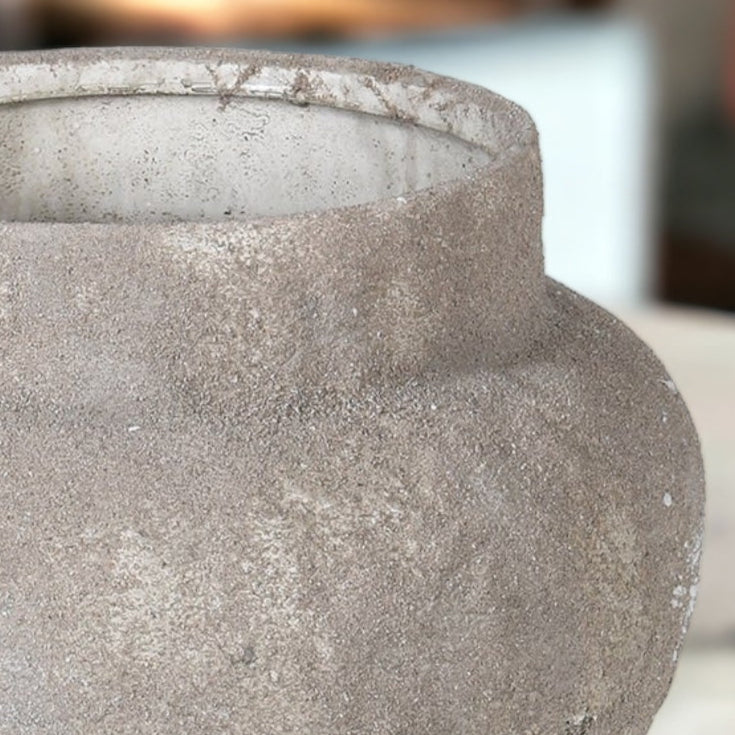Cement effect vase