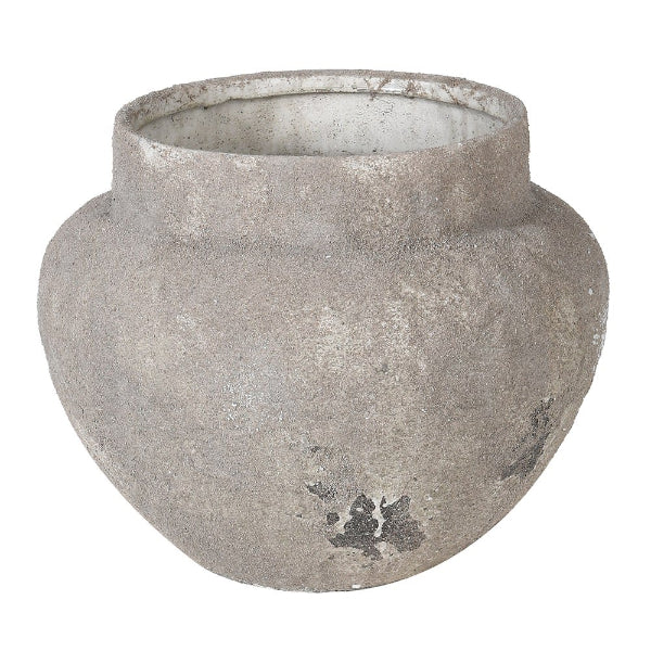 Cement Vase on a white background