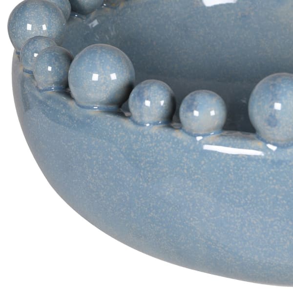 Pastel Blue Bobble Edged Bowl
