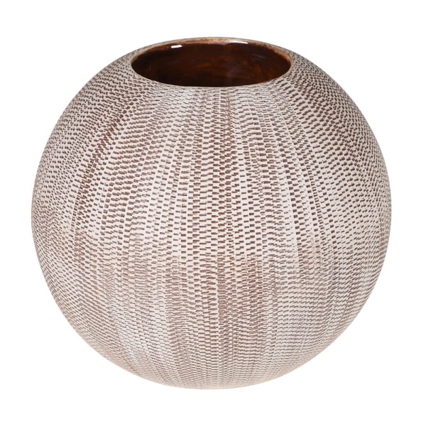 Small Round Textured Candle Holder. Elm & Grey