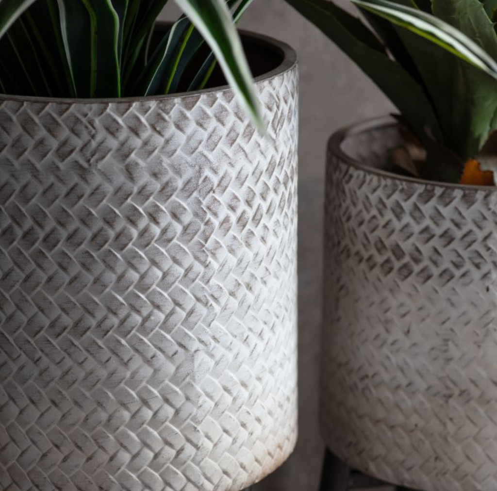 Small Distressed Metal Planter