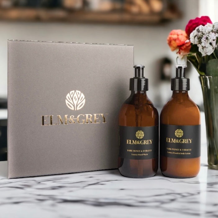 Elm and Grey Gift Box aside hand lotion and wash