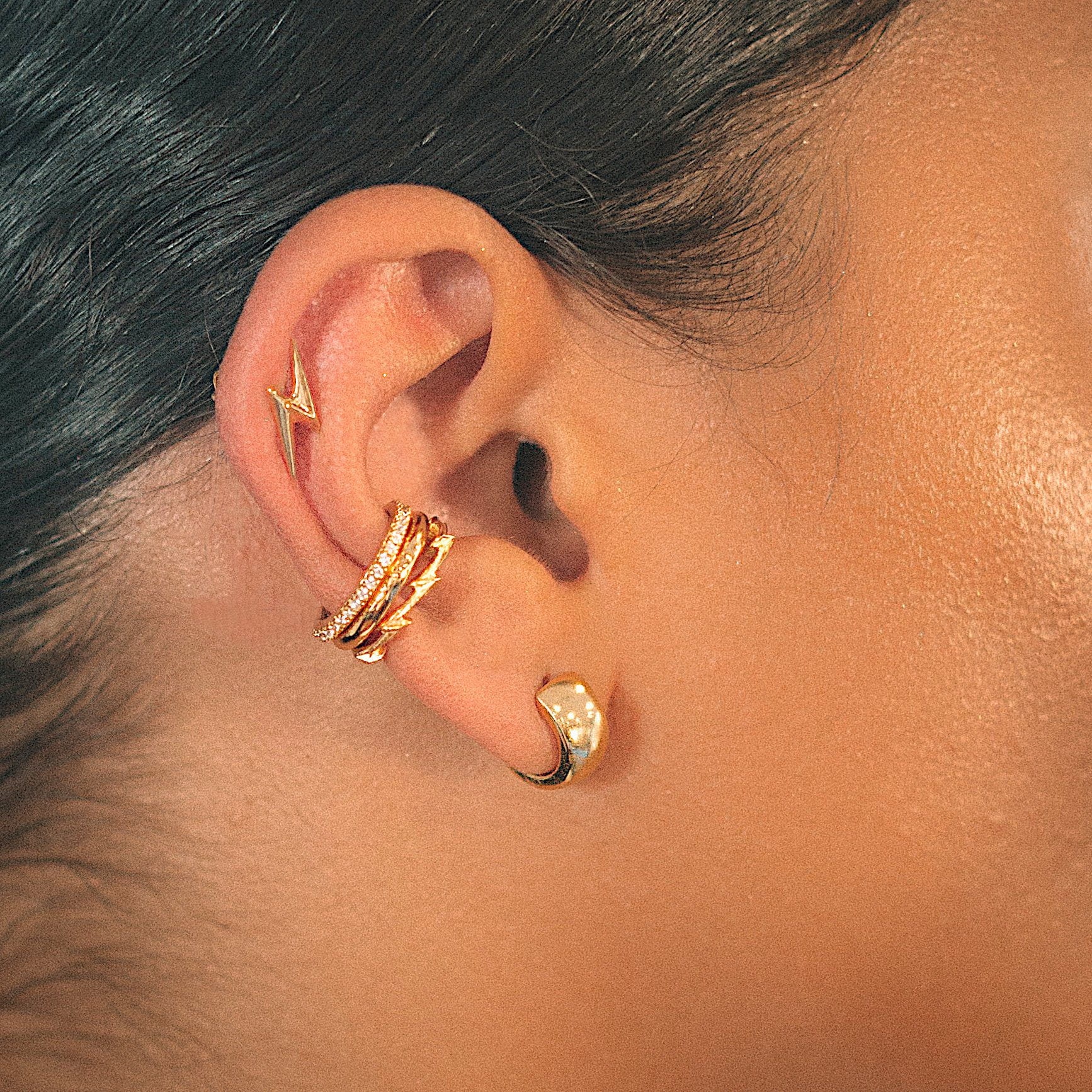 Lightning Bolt Stud Earrings
