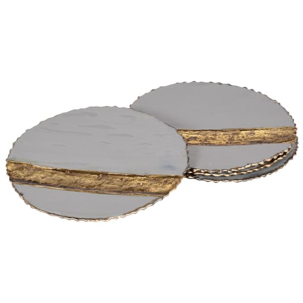 Grey and Gold Coasters