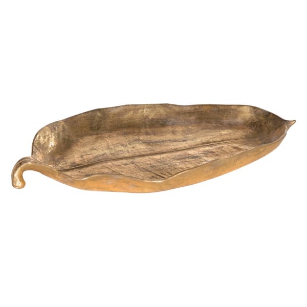 Small Gold Leaf Dish. Elm & Grey  