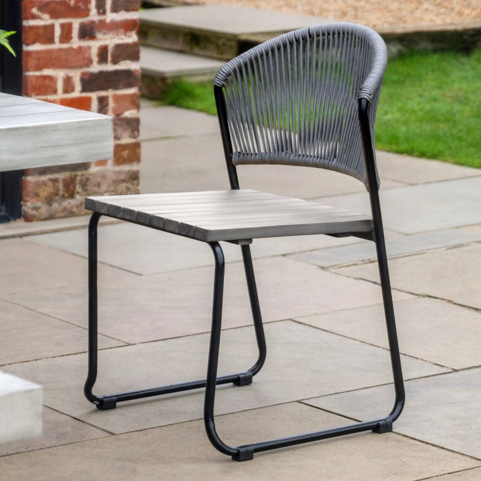 Modena Outdoor Rope-Back Dining Chairs – Set of 2