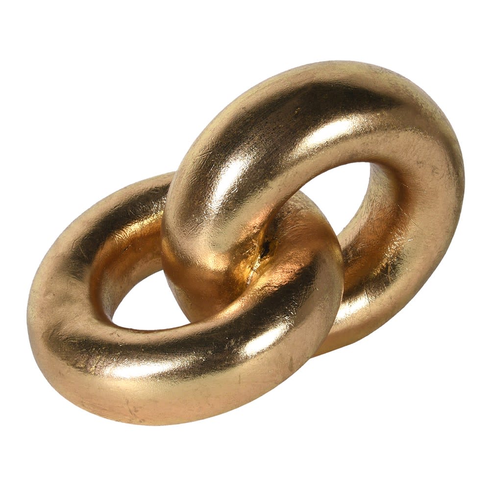 Golden Interlocking Link Rings Ornament