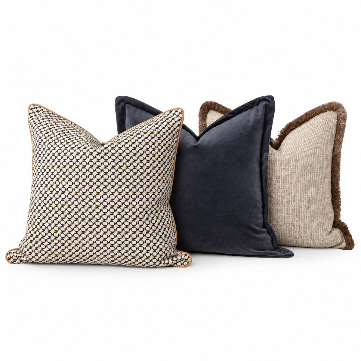 Onyx, Petrol & Dune Curated Cushion Trio