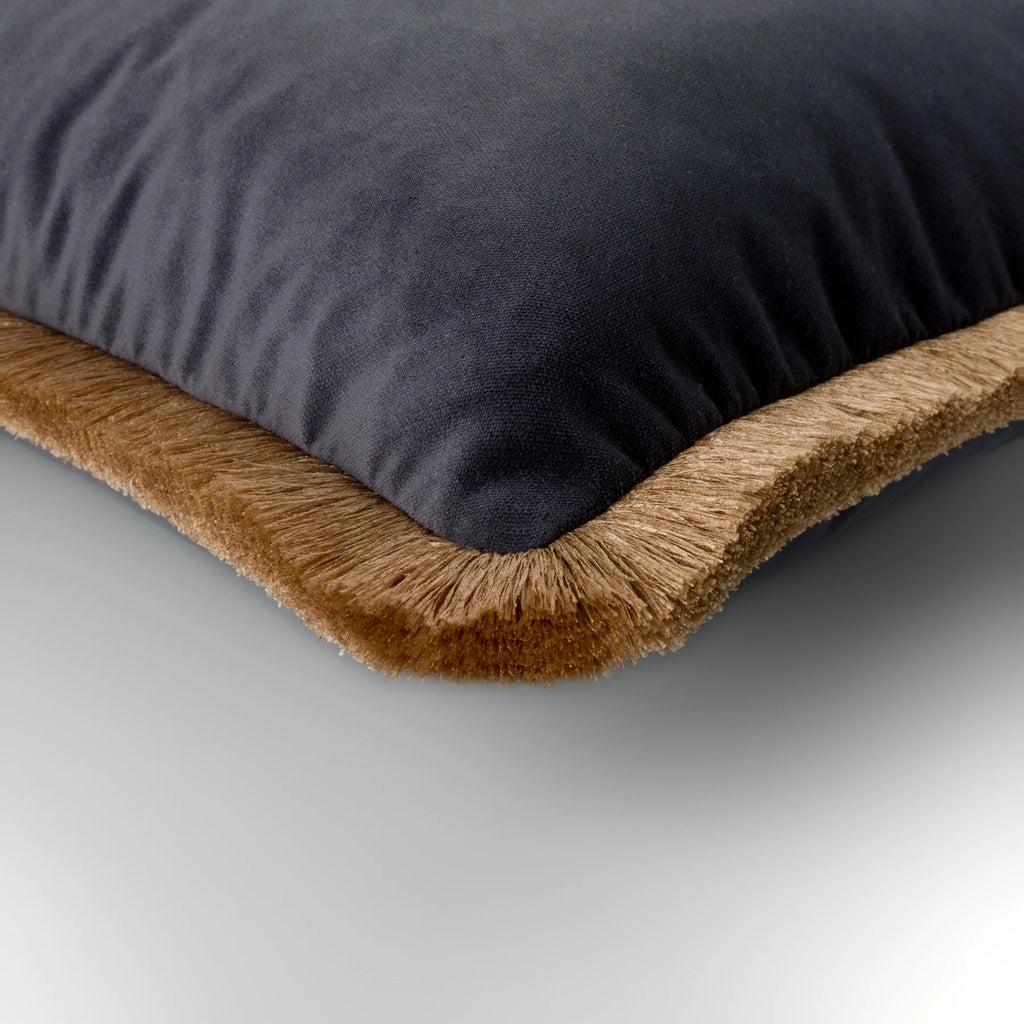 Petrol, Caramel & Lumbar Pearl Velvet Cushion Trio