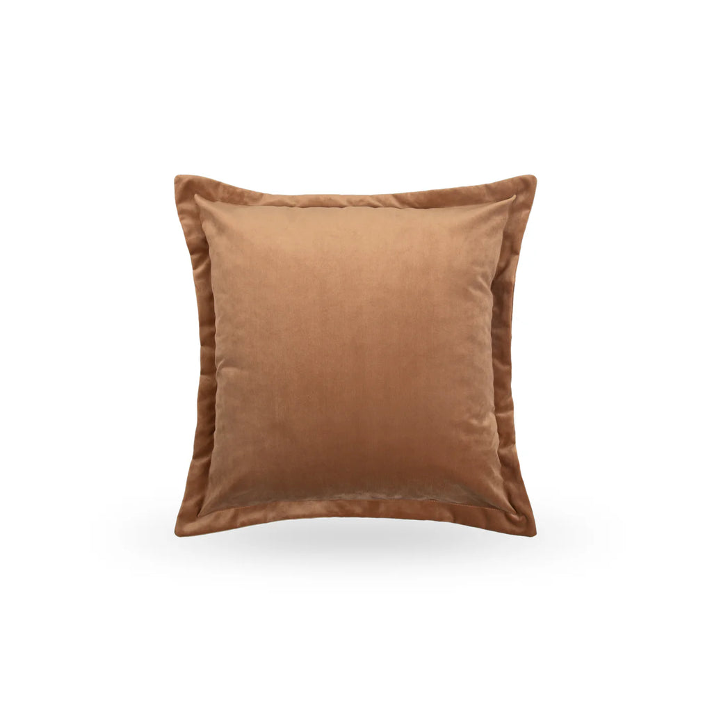 Petrol, Caramel & Lumbar Pearl Velvet Cushion Trio