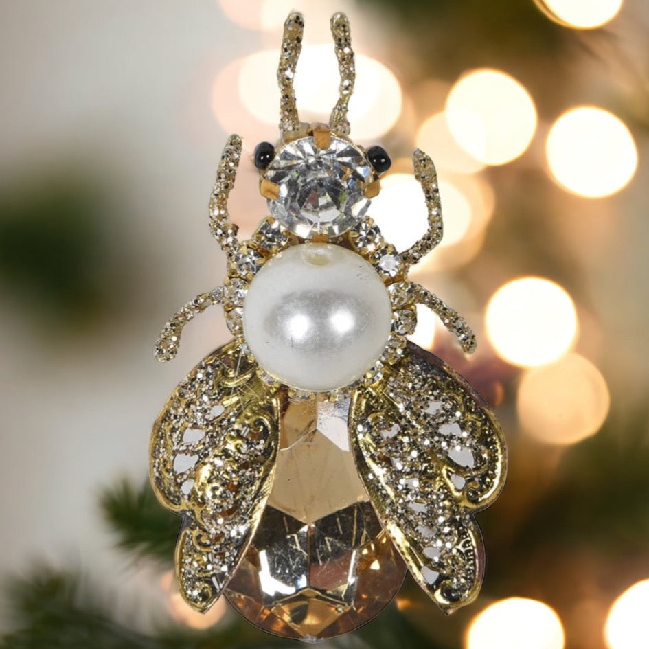 Champagne Beaded Insect