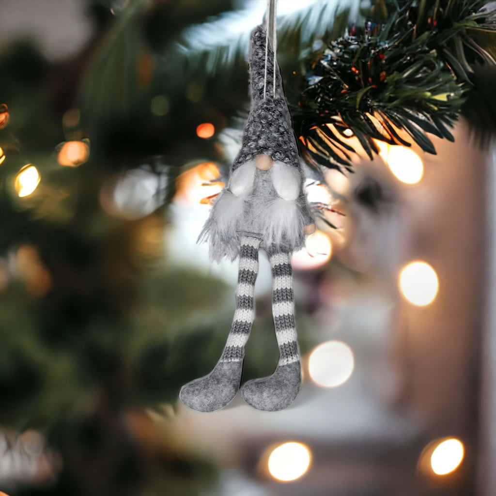 Grey Striped Long Legged Santa