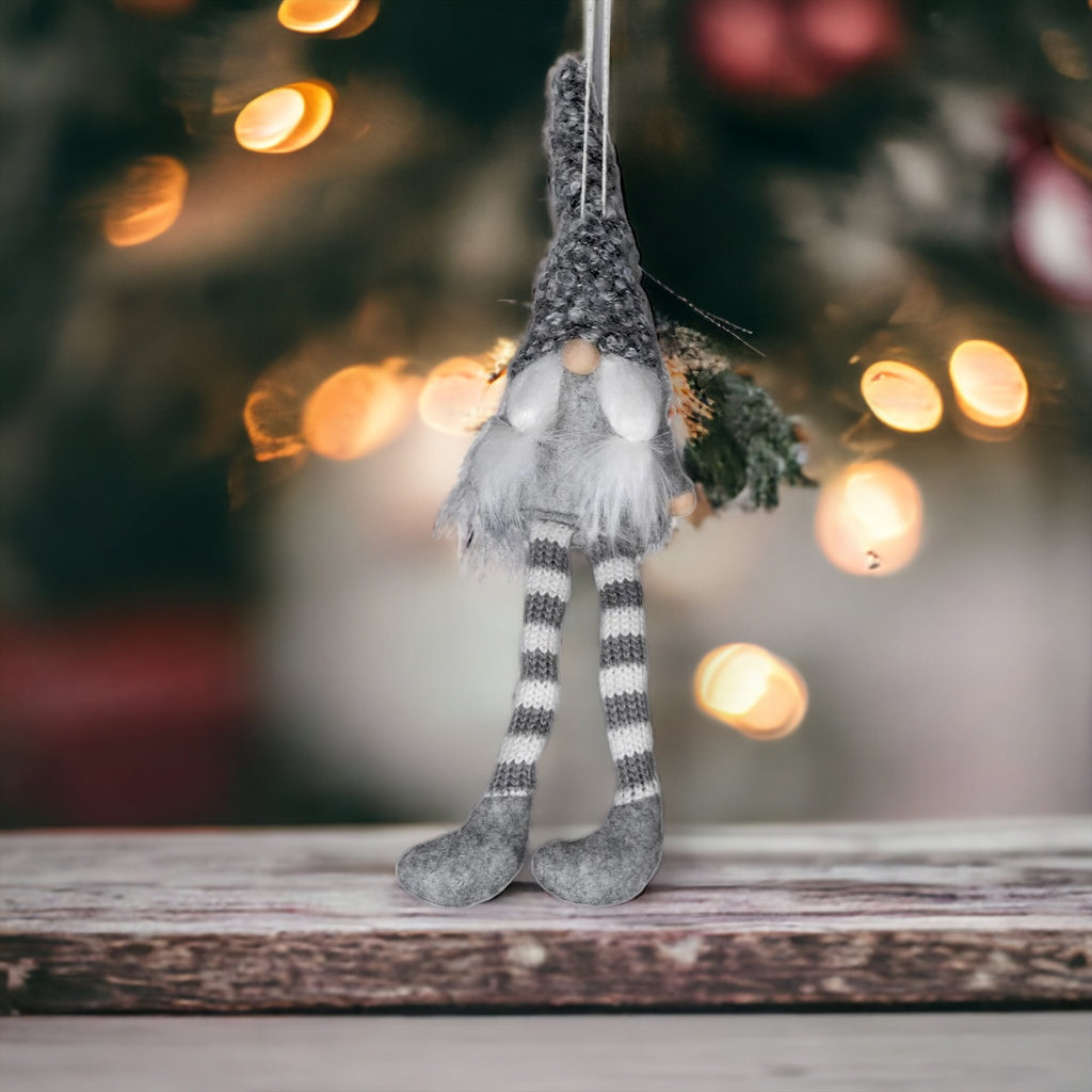 Grey Striped Long Legged Santa