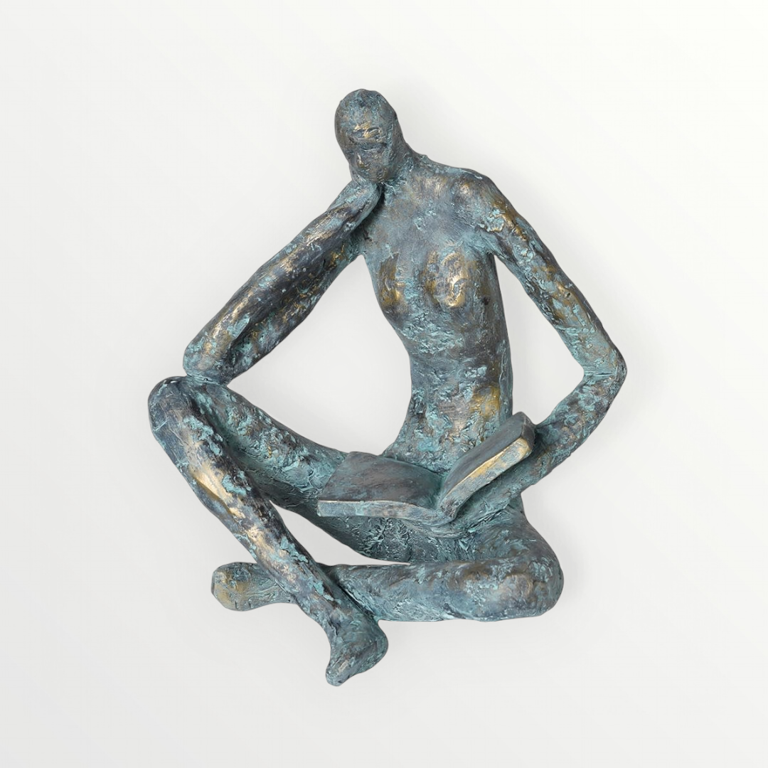 Reading Man Resin Ornament – Elm and Grey