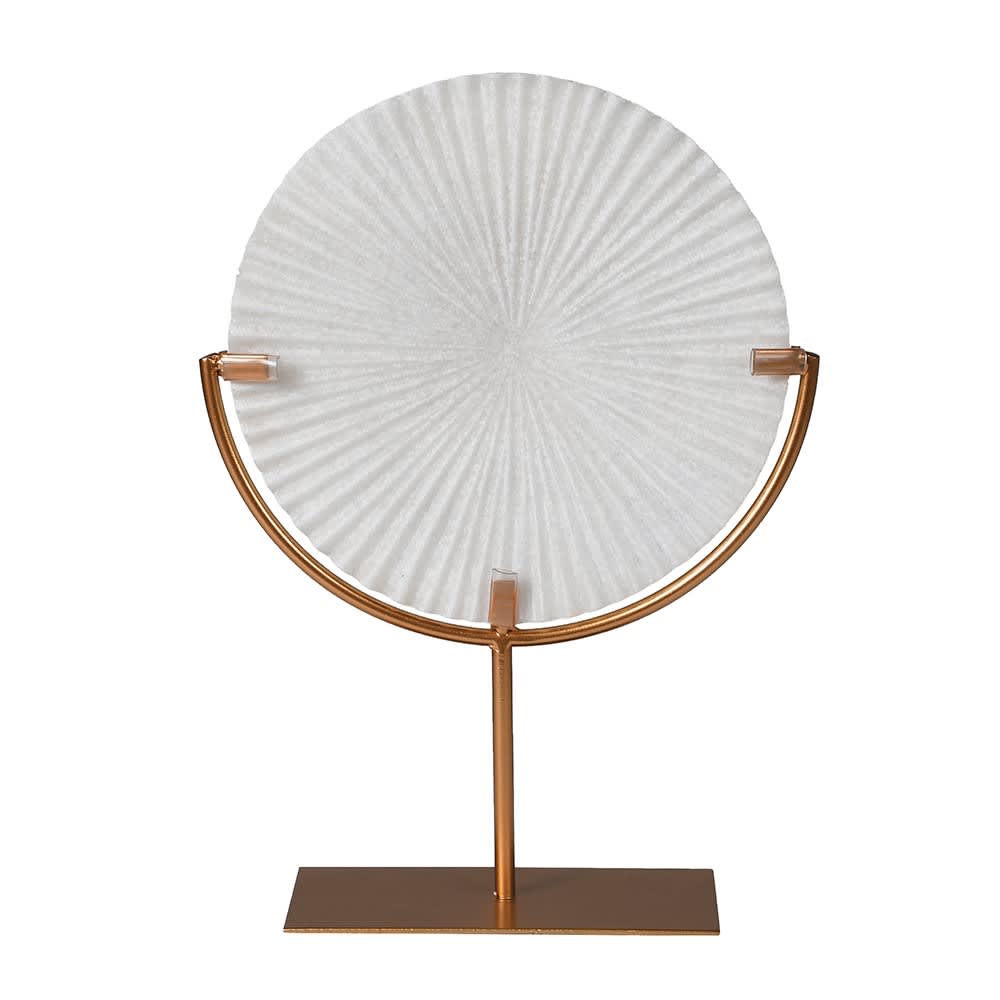 Faux Marble Disc On Stand