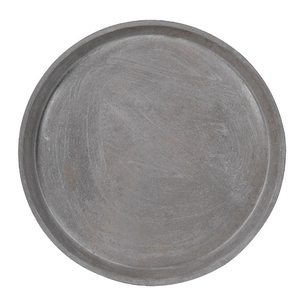 Round Cement Decorative Plate – 37.5cm | Rustic Minimalist Home Décor